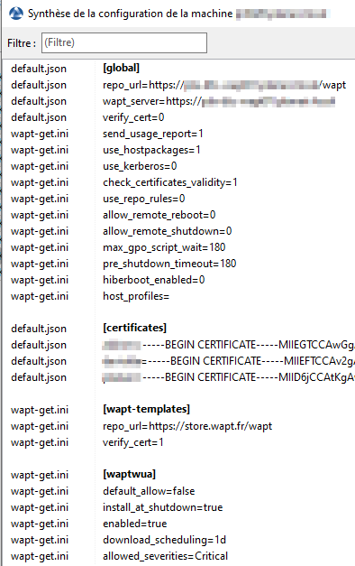 Configuration du WAPT agent