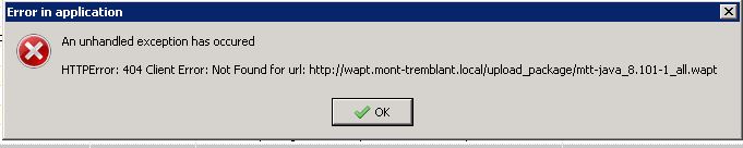 Error de WAPT