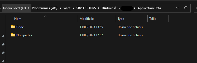 Esempio di makepath non riuscito